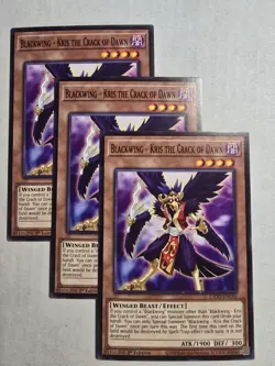 3x Blackwing - Kris the Crack of Dawn 1st Edition Common L5DD-ENC05 Yu-Gi-Oh! - Image 1