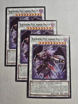 3x Blackwing Full Armor Master 1st Edition Common L5DD-ENC32 Yu-Gi-Oh! - Image 1