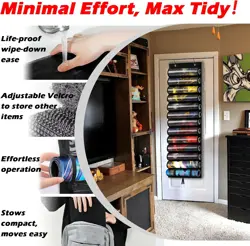 Playmat Tube for MTG - Portable Hangable Door Organizer with 12 tubes, Black - Image 3