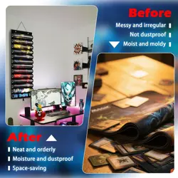 Playmat Tube for MTG - Portable Hangable Door Organizer with 12 tubes, Black - Image 4