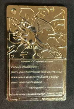 Pokemon Charizard Burger King 23K Gold-Plated Limited Edition Trading Card NM - Image 2