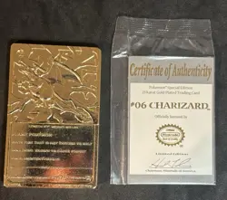 Pokemon Charizard Burger King 23K Gold-Plated Limited Edition Trading Card NM - Image 5