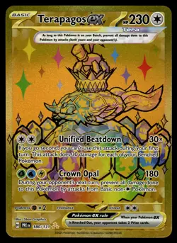 Terapagos ex Hyper Rare NM 180/131 SV: Prismatic Evolutions Pokemon - Image 1
