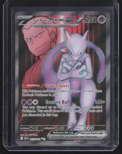 Pokemon Team Rocket's Mewtwo ex 213/182 Destined Rivals Holo Ultra Rare - Image 1