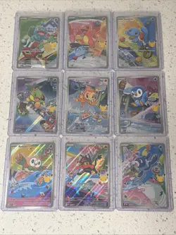 Pokemon 2026 First Partner Illustration Collection Series 1 Promos Set 9 Cards - Image 1