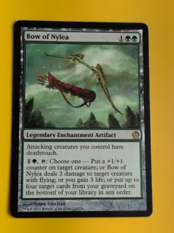 Bow of Nylea. Theros Legendary Artifact Magic the Gathering Card. - Image 2