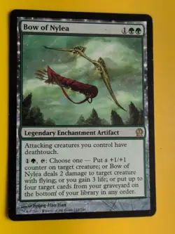 Bow of Nylea. Theros Legendary Artifact Magic the Gathering Card. - Image 3
