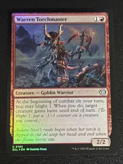 MTG Lorwyn Eclipsed Warren Torchmaster Foil 0163 NM - Image 1
