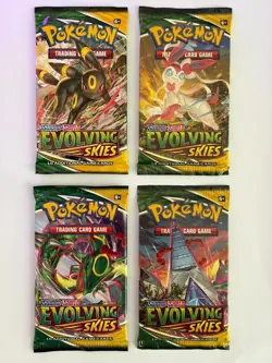 4 x Pokemon Evolving Skies Booster Packs - Art Set - Image 1