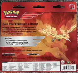 pokemon 3 pack blister XY-Era Primal Clash Breakthrough Steam Siege Moltres Pin - Image 2