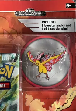 pokemon 3 pack blister XY-Era Primal Clash Breakthrough Steam Siege Moltres Pin - Image 5
