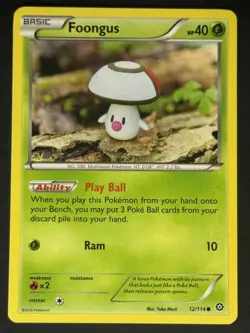 Foongus #12/114 XY - Steam Siege Pokemon Card TCG - Image 1