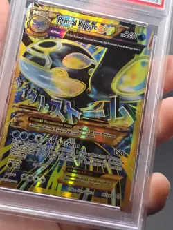 2015 POKEMON XY ANCIENT ORIGINS #96 FULL ART/PRIMAL KYOGRE EX PSA 7 - Image 3