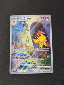 Pokemon TCG Armarouge Scarlet & Violet Holo Illustration Card 203/198 Base Set - Image 1