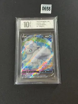 Alolan Vulpix V SR CS6.5C-076/072 Pokemon Card Chinese Grade 10 - Image 1