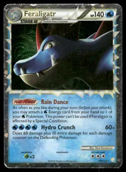Pokemon Cards Feraligatr 108/123 HeartGold & SoulSilver Rare Prime HP - Image 1