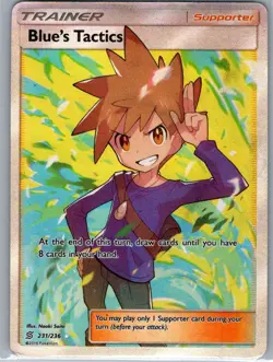 Blue's Tactics (Full Art) 231/236 SM - Unified Minds - Pokemon Card - NM - Image 1