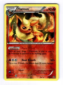 Flareon XY - Ancient Origins #13 (2015) Uncommon Reverse Holo LP Pokemon - Image 1