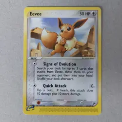 Evee 63/100 Ex Sandstorm Common Nintendo Collectible Pokemon Card - Image 1