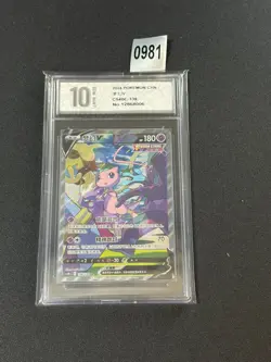 IN STOCK Pokemon Chinese Sword&Shield CS4bC-138/132 Holo Mew SR V Full AGrade 10 - Image 1