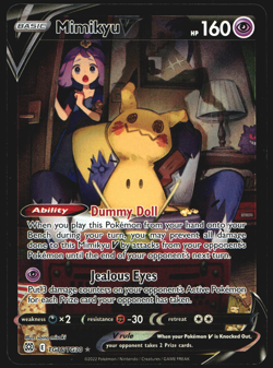 Mimikyu V TG16/TG30 Brilliant Stars Trainer Gallery Pokemon Card - Image 1