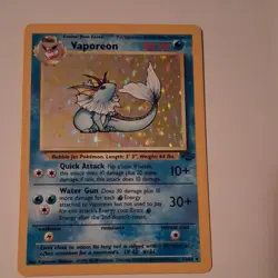 Pokemon Vaporeon 12/64 Base Set Holo Card Lot of 3 Wizards 1999 English - Image 1