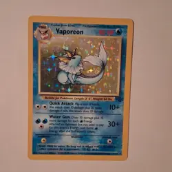 Pokemon Vaporeon 12/64 Base Set Holo Card Lot of 3 Wizards 1999 English - Image 3