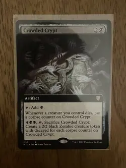 MTG - Crowded Crypt. Innistrad: Commander. Rare - Extended Art Black Artifact. - Image 1