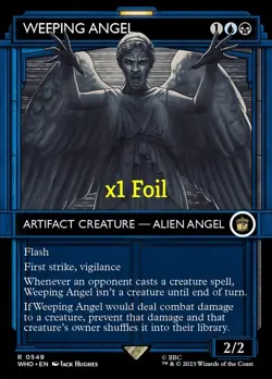 MTG Foil Showcase Universes Beyond: Doctor Who WHO Weeping Angel MINT - Image 1