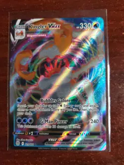 Pokemon TCG Kingler VMAX Brilliant Stars 029/172 Holo Ultra Rare - Image 1