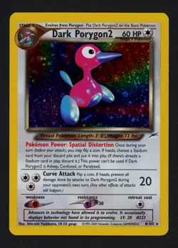 Dark Porygon2 8/105 Neo Destiny Unlimited Holofoil Rare Swirl Pokemon TCG - Image 1