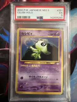 2000 Pokemon Japanese Neo 3 Celebi Holo 251 PSA 5 EX - Image 1
