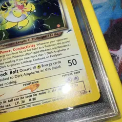 POKEMON PSA 8 NM MINT 2002 DARK AMPHAROS 1ST EDITION NEO DESTINY HOLO 1/105 - Image 5