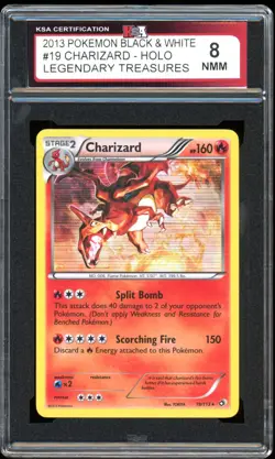 2013 Pokemon Legendary Treasures #19 Charizard Holo KSA 8 NMM - Image 1