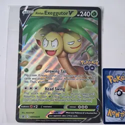 Oversized JUMBO Alolan Exeggutor V SWSH295 HOLO Black Star Promo pokemon Card - Image 1