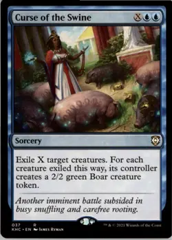 Curse of the Swine R Commander: Kaldheim 37 NM MTG x1 - Image 1