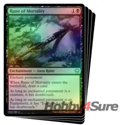 Foil Rune Of Mortality X4 M/NM Magic: The Gathering MTG Kaldheim - Image 1