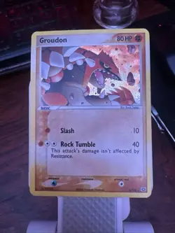POKEMON GROUDON 5/106 EX EMERALD HOLO RARE BASIC FIGHTING 80HP - Image 2