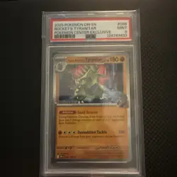 TEAM ROCKET'S TYRANITAR DESTINED RIVALS POKEMON CENTER STAMP #096 PSA 9 (2025) - Image 1