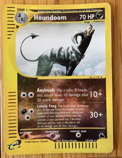 Houndoom 12/144 Skyridge Reverse Holo Rare Moderately Played (1) 2003 WOTC TCG - Image 1