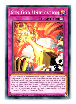 Sun God Unification - LED7-EN007 - Super Rare - 1st Edition - Yugioh - Image 1