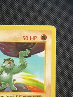 Machop 52/102 - Base Set - Shadowless Common Pokemon Card - MP - Image 5