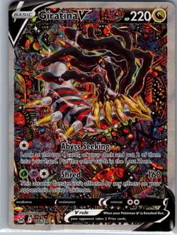Giratina V (Alternate Full Art) 186/196 SWSH11: Lost Origin - Pokemon Card - NM - Image 1