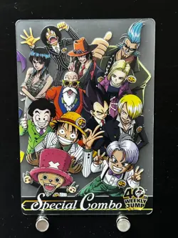 Vegeta Monkey D Luffy Dragon Ball One Piece Jump Magazine 40th Anniversary Card - Image 1