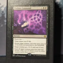 Magic: The Gathering Profane Command SCD 099 Black Rare Sorcery 2022 - Image 1