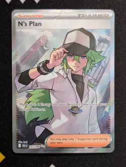 N's Plan - 163/086 SV: Black Bolt Pokemon NM Holo - Image 1