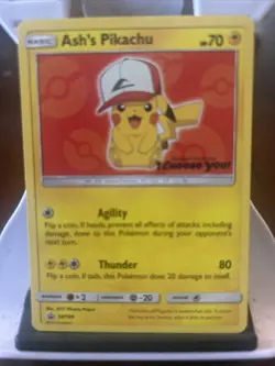2017 Ash’s Pikachu SM109 Promo Card From Movies Awesome Card - Image 1