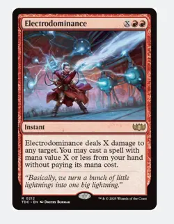 Electrodominance | MTG Tarkir Dragonstorm TDC | Red Rare Instant X Damage | NM - Image 1