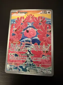 Pokemon TCG Flamigo Holo Illustration Rare Paldea Evolved 227/193 - Image 1