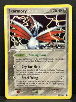 Pokemon TCG Skarmory 55/113 ex Delta Species Reverse Holo Stamped - NM/LP - Image 1
